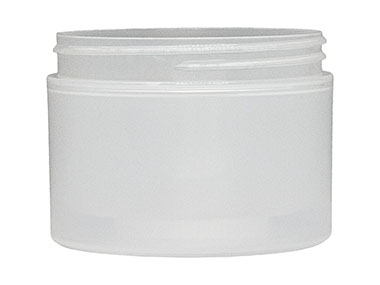 8 oz., 89/400 Finish, Natural, Jars, PP, Double Wall Round, Square Base