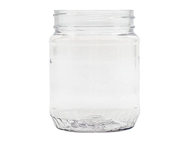 12 oz., 70mm Deep Skirt Finish, Clear, Jars, PET, Single Wall Round