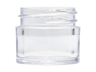 1/4 oz., 33/400 Finish, Clear, Jars, PS, Thick Wall, Round