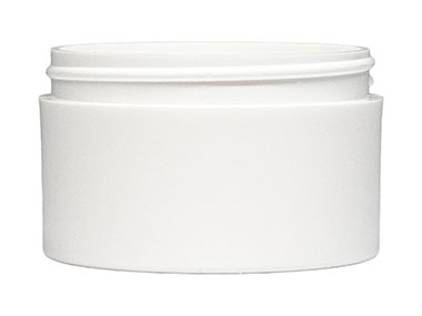 3 oz., 70/400 Finish, White, Jars, PET, Thick Wall Round