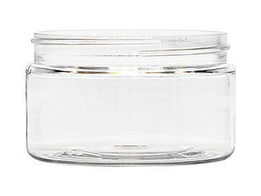 4 oz., 70/400 Finish, Clear, Jars, PET, Straight Sided, Single Wall Round, Low Profile