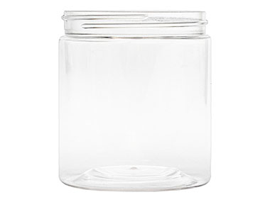 19 oz., 89/400 Finish, Clear, Jars, PET, Straight Sided, Single Wall Round