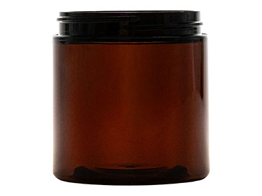8 oz., 70/400 Finish, Amber, Jars, PET, Straight Sided, Single Wall Round