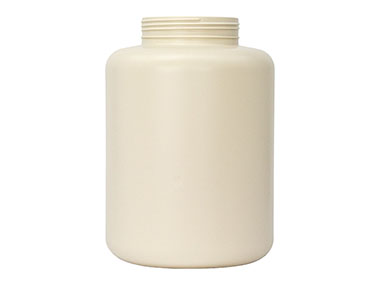 2 Gallon, 120mm Finish, Beige, Jars, HDPE, Single Wall Round