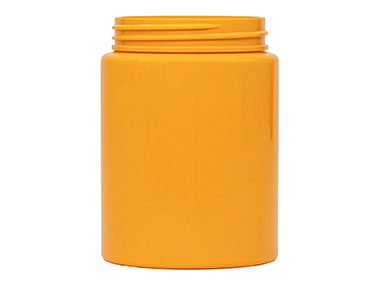 9 oz., 63/400 Finish, Orange, Jars, PET, Single Wall Round, Label Panel