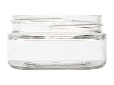 2 oz., 58/400 Finish, Clear, Jars, Pet, Straight Sided, Single Wall Round, Low Profile