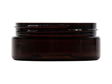 6 oz., 89/400 Finish, Amber, Jars, Pet, Straight Sided, Single Wall Round, Low Profile