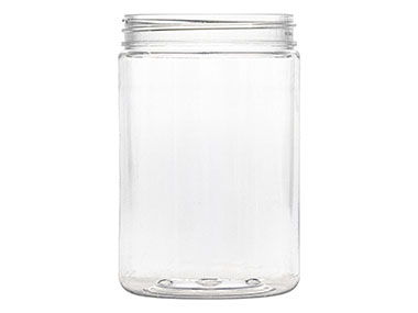 25 oz., 89/400 Finish, Clear, Jars, Pet, Straight Sided, Single Wall Round