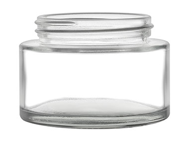 3 oz., 58/400 Finish, Flint, Jars, Glass, Round