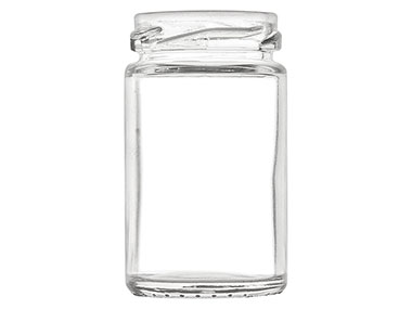 2 oz., 43mm 4 Lug Finish, Flint, Jars, Glass, Round