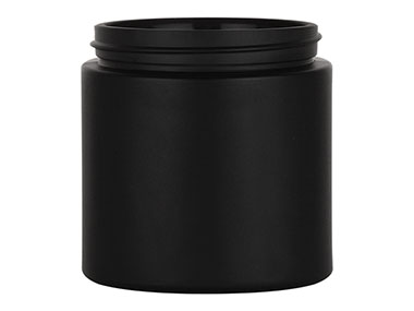 5 oz., 63/400 Finish, Matte Black, Jars, Glass, Round, Spray Coated