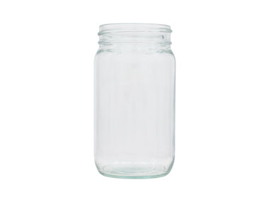 16 oz., 70/450 Finish, Flint, Jars, Glass, Round