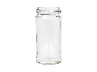 4 oz., 48/485 Finish, Flint, Jars, Glass, Spice Style Cylinder Round