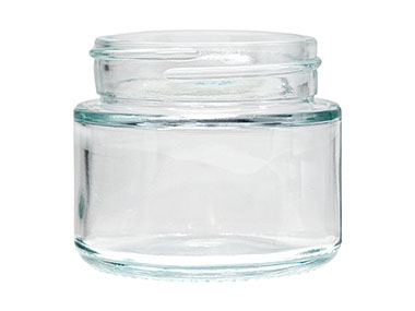 2 oz., 53/400 Finish, Flint, Jars, Glass, Round
