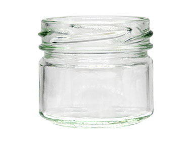 50 mL, 53mm 4 Lug Finish, Flint, Jars, Glass, Round