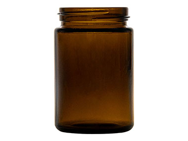 100 mL, 48/400 Finish, Amber, Jars, Glass, Round