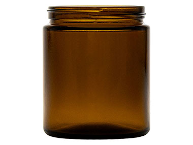 8 oz., 70/400 Finish, Amber, Jars, Glass, Round
