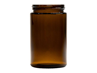 6 oz., 58/400 Finish, Amber, Jars, Glass, Round