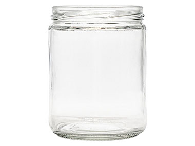16 oz., 82mm 6 Lug Finish, Flint, Jars, Glass, Round
