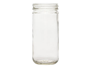 8 oz., 58/400 Finish, Flint, Jars, Glass, Paragon