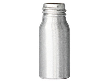 15 mL, 20/400 Finish, Silver, Bottles, Aluminum, Bullet, Lined-In
