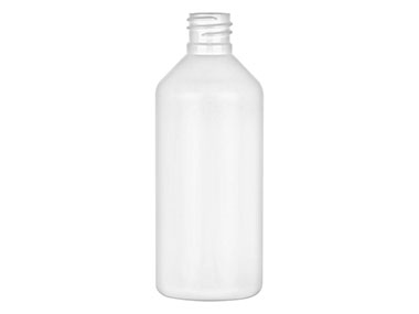 3 oz., 18/410 Finish, White, Bottles, HDPE, Modified Round, Label Panel