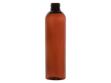 8 oz., 24/410 Finish, Amber, Bottles, PET, Bullet