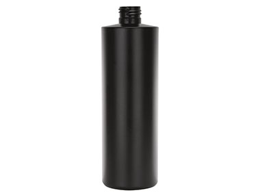 12 oz., 24/410 Finish, Black, Bottles, HDPE, Cylinder Round