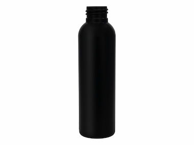 4 oz., 24/410 Finish, Black, Bottles, HDPE, Bullet