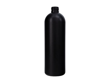 16 oz., 24/410 Finish, Black, Bottles, HDPE, Bullet