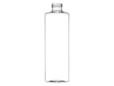 8 oz., 24/410 Finish, Clear, Bottles, PET, Cylinder Round