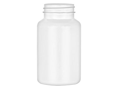 225 cc, 45/400 Finish, White, Bottles, HDPE, Round Packer
