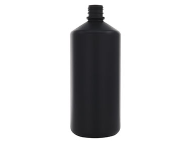 32 oz., 28mm TE Finish, Black, Bottles, HDPE, Modern Round