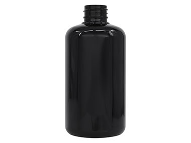 12 oz., 28/410 Finish, Black, Bottles, PET, Boston Round