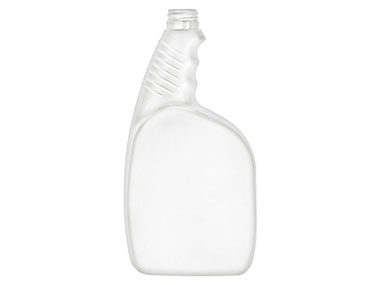 32 oz., 28mm Ratchet Finish, White, Bottles, HDPE, Trigger Oblong, Pistol Grip