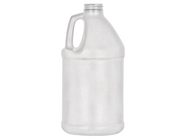 1 Gallon, 38/400 Finish, Natural, Bottles, HDPE, Round Handleware, Label Panel