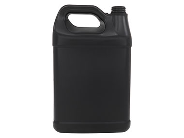 1 Gallon, 38/400 Finish, Black, Bottles, HDPE, F-Style, Label Panel