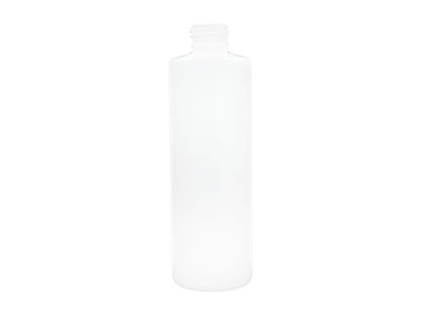 8 oz., 24/410 Finish, Natural, Bottles, HDPE, Cylinder Round