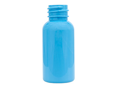 1 oz., 20/410 Finish, Blue, Bottles, PET, Boston Round