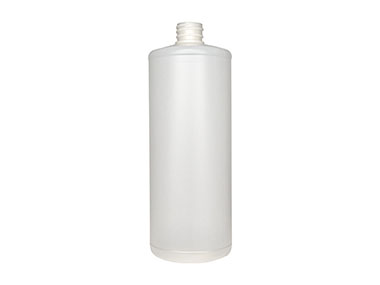 32 oz., 28/410 Finish, Natural, Bottles, HDPE PCR, Cylinder Round