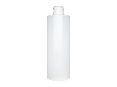 8 oz., 24/410 Finish, Natural, Bottles, HDPE, Cylinder Round