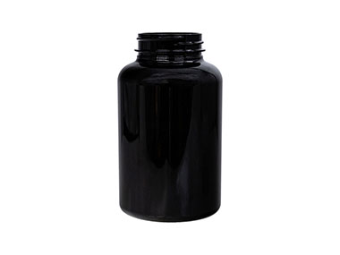 300 cc, 45/400 Finish, Black, Bottles, PET, Round Packer