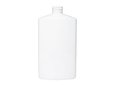 16 oz., 28/410 Finish, White, Bottles, PVC, Oblong