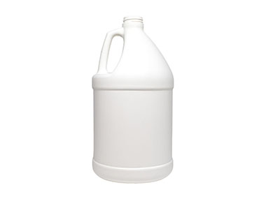 1 Gallon, 38/400 Finish, White, Bottles, HDPE, Round Handleware, Label Panel