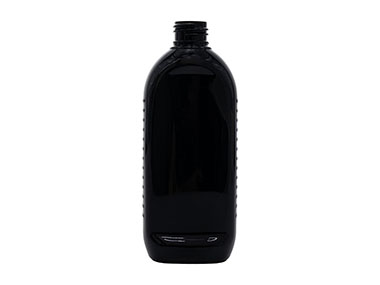 8 oz., 24/410 Finish, Black, Bottles, PET, Oval, Straight-Sided