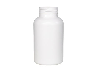 200 cc, 38/400 Finish, White, Bottles, HDPE, Round Packer