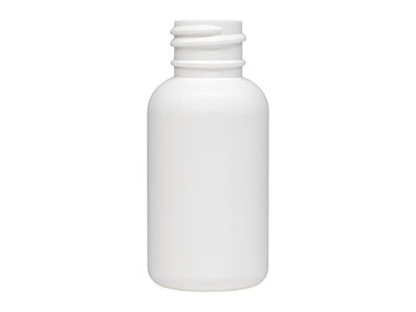 1 oz., 20/410 Finish, White, Bottles, LDPE, Boston Round
