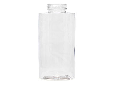8 oz., 28/400 Finish, Clear, Bottles, PET, Cylinder Round