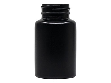 150 cc, 38/400 Finish, Black, Bottles, HDPE, Round Packer