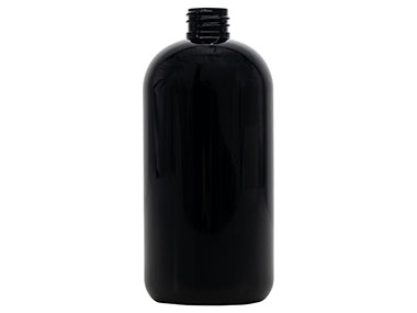 24 oz., 28/410 Finish, Black, Bottles, PET, Boston Round